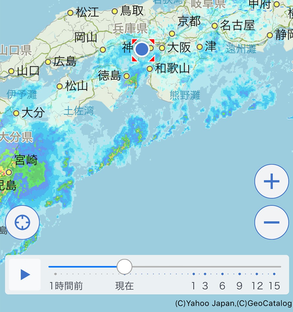 滋賀 雨雲 レーダー